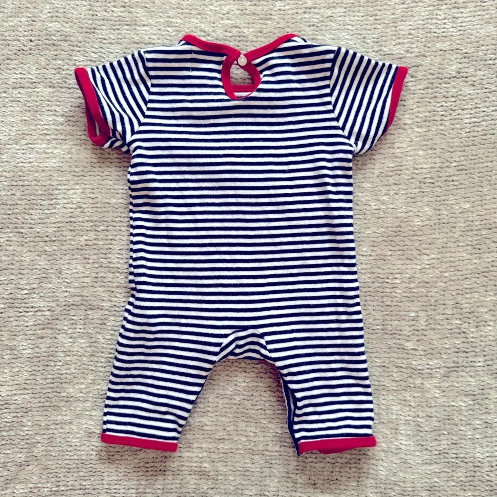 Little London by Albetta Sailboat‎ Striped Romper 3–6M Cotton Nautical Baby